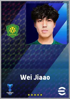 Wei Jiaao eFootball 2026 player card, 61 OVR CMF
