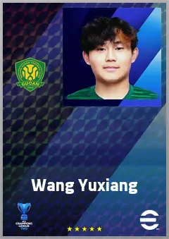 Wang Yuxiang eFootball 2026 player card, 61 OVR CF