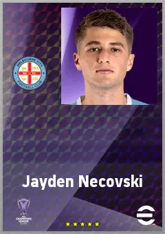 Jayden Necovski eFootball 2026 player card, 63 OVR CB
