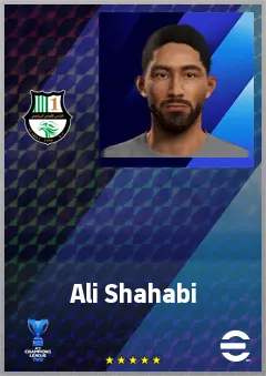 Ali Shahabi eFootball 2026 player card, 64 OVR CB