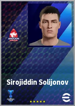 Sirojiddin Solijonov eFootball 2026 player card, 60 OVR RB