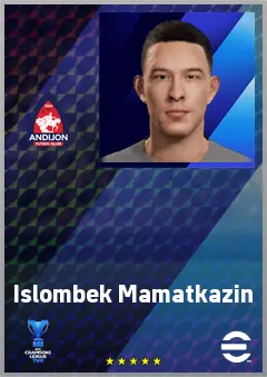 Islombek Mamatkazin eFootball 2026 player card, 65 OVR CB