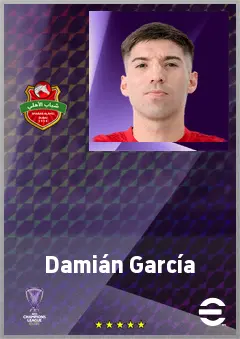 Damián García eFootball 2026 player card, 68 OVR DMF