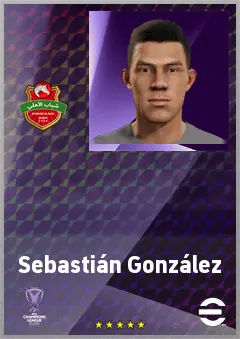 Sebastián González eFootball 2026 player card, 66 OVR CMF