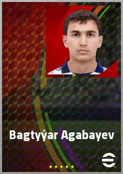 Bagtyýar Agabayev eFootball 2026 player card, 61 OVR CMF