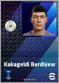 Kakageldi Berdiýew eFootball 2026 player card, 63 OVR GK