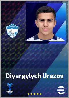 Diyargylych Urazov eFootball 2026 player card, 60 OVR CF
