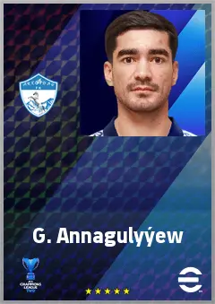G. Annagulyýew eFootball 2026 player card, 69 OVR CB