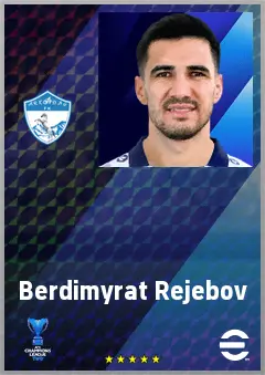 Berdimyrat Rejebov eFootball 2026 player card, 65 OVR RB