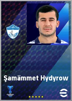 Şamämmet Hydyrow eFootball 2026 player card, 66 OVR LWF