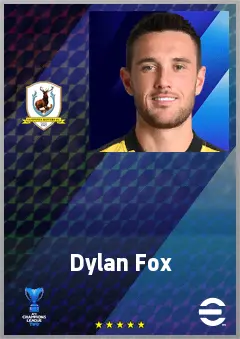 Dylan Fox eFootball 2026 player card, 66 OVR CB