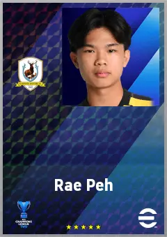 Rae Peh eFootball 2026 player card, 61 OVR CMF
