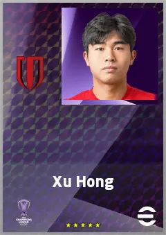 Xu Hong eFootball 2026 player card, 63 OVR RB