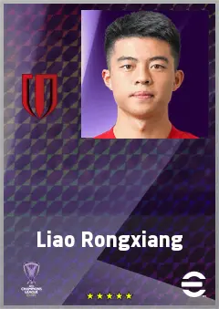 Liao Rongxiang eFootball 2026 player card, 65 OVR RMF