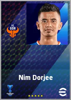Nim Dorjee eFootball 2026 player card, 64 OVR CB