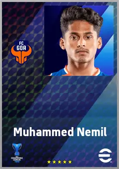 Muhammed Nemil eFootball 2026 player card, 62 OVR AMF