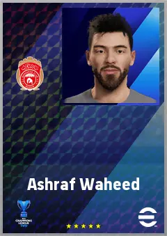Ashraf Waheed eFootball 2026 player card, 62 OVR GK