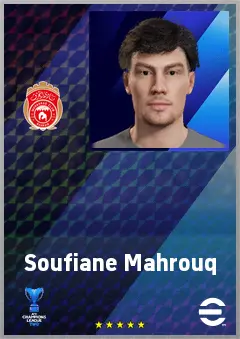Soufiane Mahrouq eFootball 2026 player card, 65 OVR RWF