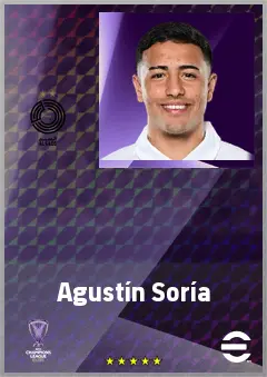 Agustín Soría eFootball 2026 player card, 64 OVR CMF