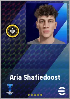 Aria Shafiedoost eFootball 2026 player card, 60 OVR LWF