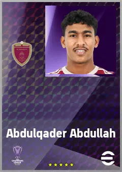 Abdulqader Abdullah eFootball 2026 player card, 61 OVR LWF