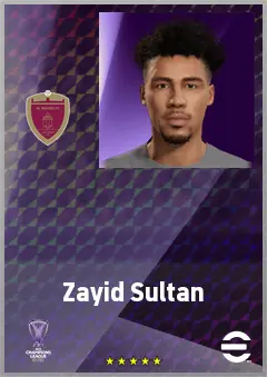 Zayid Sultan eFootball 2026 player card, 60 OVR RB