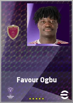 Favour Ogbu eFootball 2026 player card, 67 OVR CB