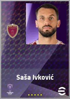 Saša Ivković eFootball 2026 player card, 71 OVR CB