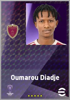 Oumarou Diadje eFootball 2026 player card, 61 OVR AMF