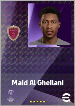 Maid Al Gheilani eFootball 2026 player card, 61 OVR CF