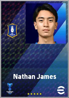 Nathan James eFootball 2026 player card, 62 OVR CB