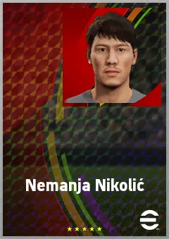 Nemanja Nikolić eFootball 2026 player card, 68 OVR CF