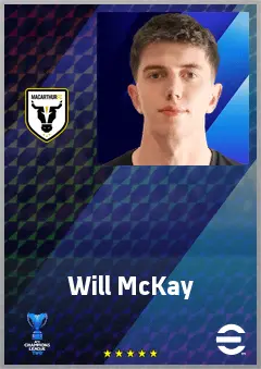 Will McKay eFootball 2026 player card, 62 OVR RB