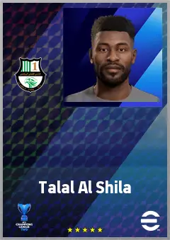 Talal Al Shila eFootball 2026 player card, 63 OVR CMF
