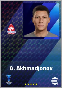 A. Akhmadjonov eFootball 2026 player card, 61 OVR LMF