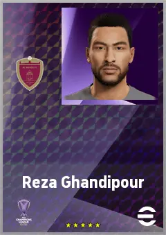 Reza Ghandipour eFootball 2026 player card, 65 OVR CF