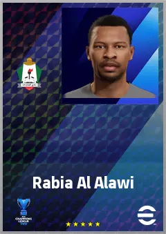 Rabia Al Alawi eFootball 2026 player card, 64 OVR LWF