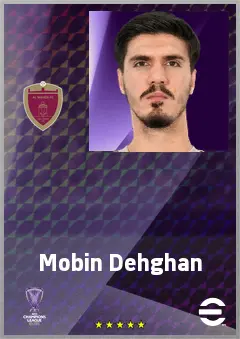 Mobin Dehghan eFootball 2026 player card, 64 OVR DMF