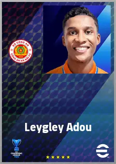 Leygley Adou eFootball 2026 player card, 65 OVR CB