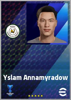 Yslam Annamyradow eFootball 2026 player card, 60 OVR CF