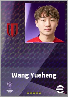 Wang Yueheng eFootball 2026 player card, 63 OVR LB