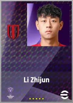 Li Zhijun eFootball 2026 player card, 63 OVR CMF