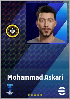 Mohammad Askari eFootball 2026 player card, 64 OVR RWF