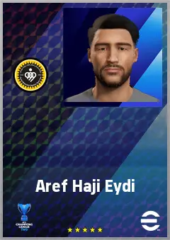 Aref Haji Eydi eFootball 2026 player card, 67 OVR DMF