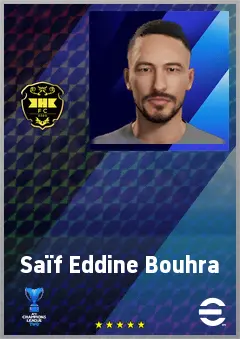 Saïf Eddine Bouhra eFootball 2026 player card, 66 OVR RWF