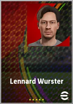 Lennard Wurster eFootball 2026 player card, 60 OVR CMF