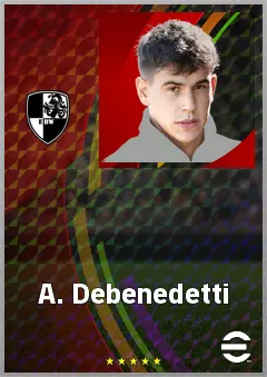 A. Debenedetti eFootball 2026 player card, 65 OVR CF