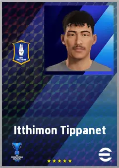 Itthimon Tippanet eFootball 2026 player card, 61 OVR CMF