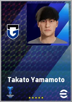Yamamoto Takato eFootball 2026 player card, 60 OVR CMF