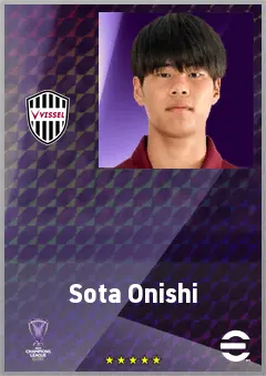 Onishi Sota eFootball 2026 player card, 60 OVR CMF